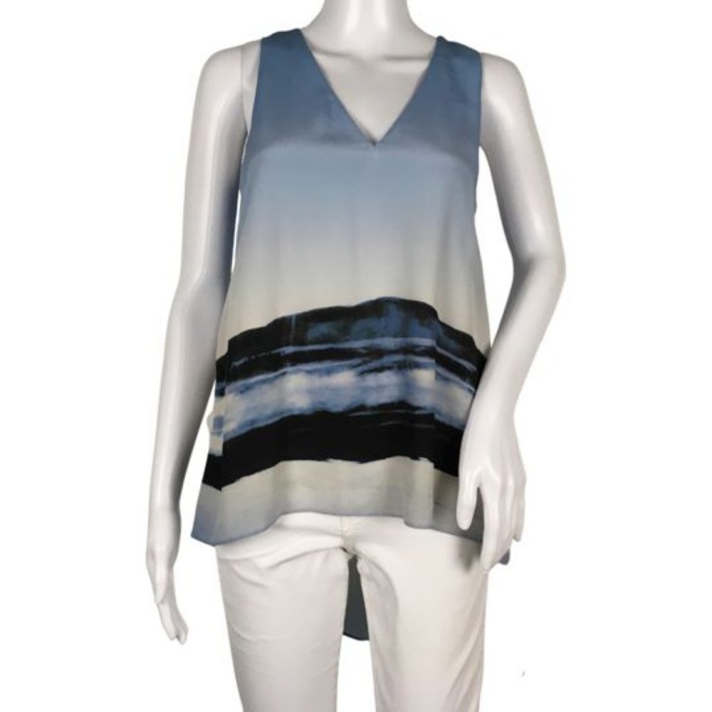 NWT Ramy Brook Women's Silk Sleeveless Blouse Multicolor Sz M